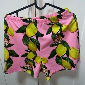 Lemon printed pink Shorts